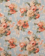 Vintage Floral Collection - Tangerine Fabric Swatch