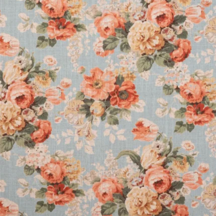 Roman Shades | Vintage Floral Collection -Tangerine - Regular | Curtain Avenue