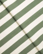 Vintage Linen Stripes - Khaki Green Fabric Swatch - Image 2
