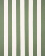 Vintage Linen Stripes - Khaki Green Fabric Swatch