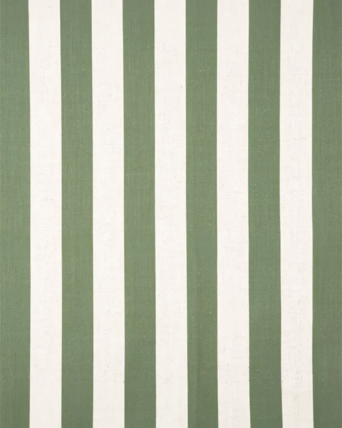 Vintage Linen Stripes - Khaki Green Custom Curtains - Image 3