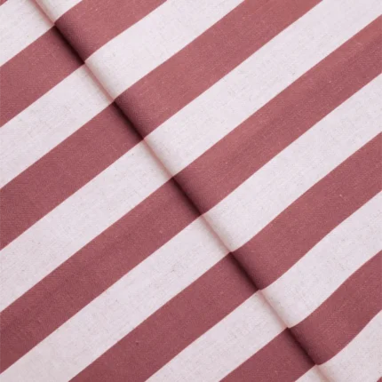 Swatches | Vintage Linen Stripes- Misty Rose-Folded | Curtain Avenue