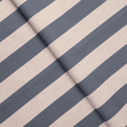 Roman Shades | Vintage Linen Stripes- Storm Folded | Curtain Avenue