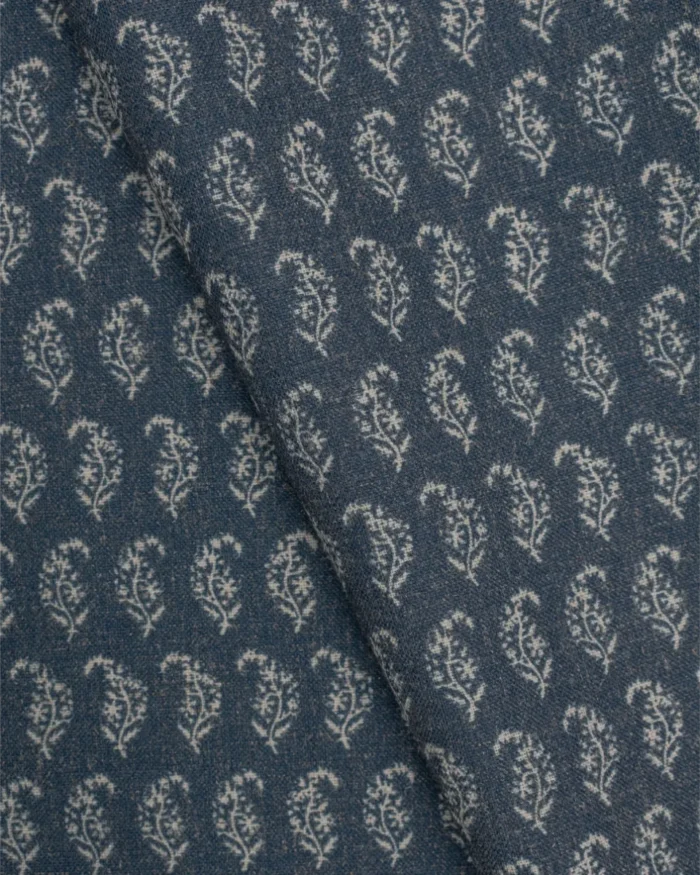 Vintage Paisley - Blue Night  Fabric Swatch - Image 2