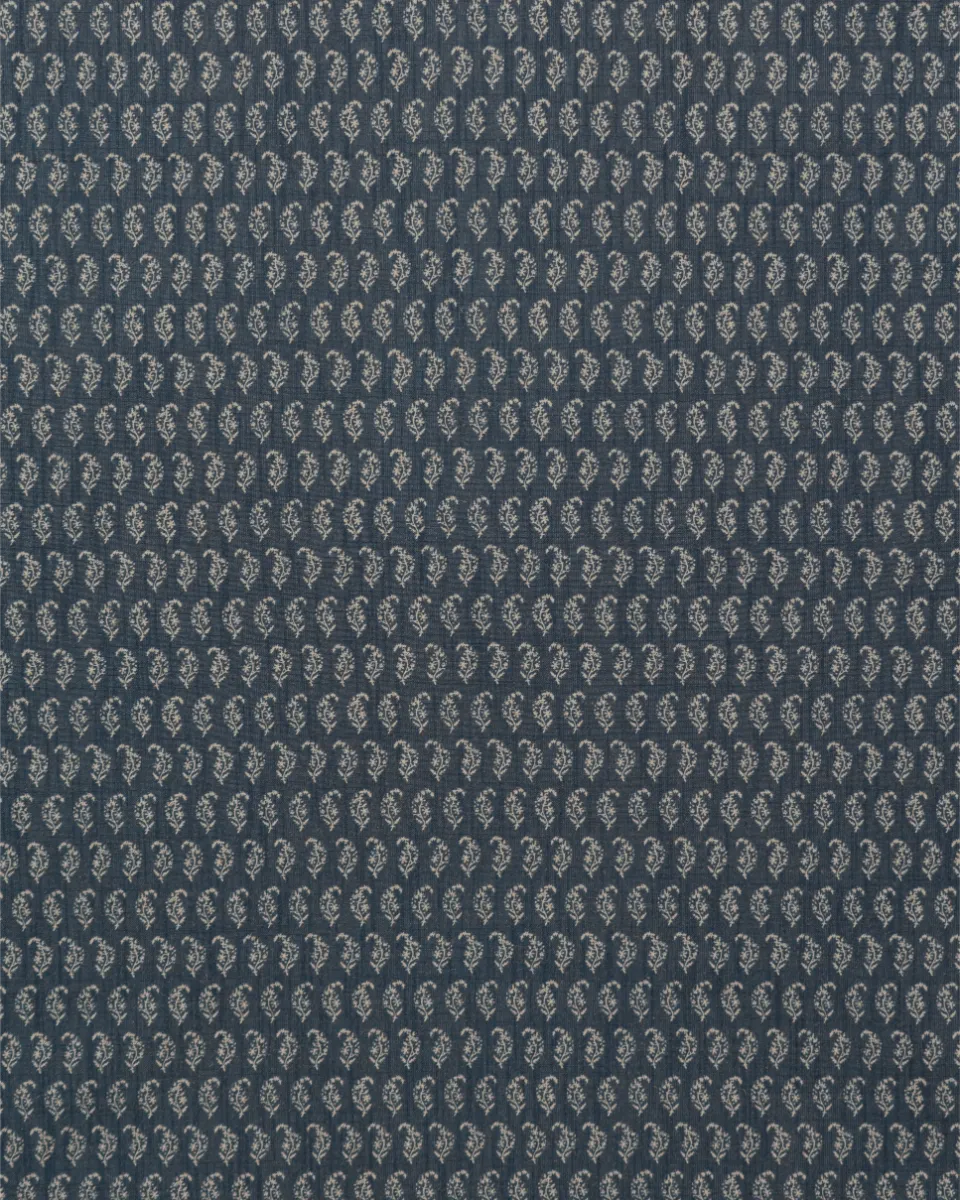 Vintage Paisley - Blue Night - Regular Vintage Paisley - Blue Night Fabric Swatch - Image 1