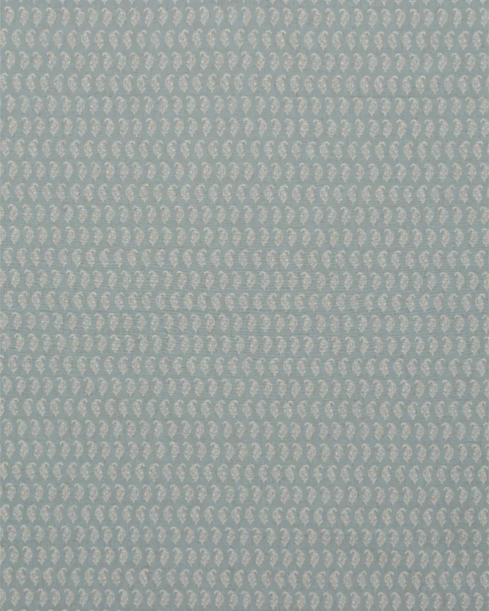 Vintage Paisley - Blue Sky Ripple Fold Drapes - Image 3