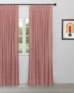 Vintage Paisley - Red Custom Curtains