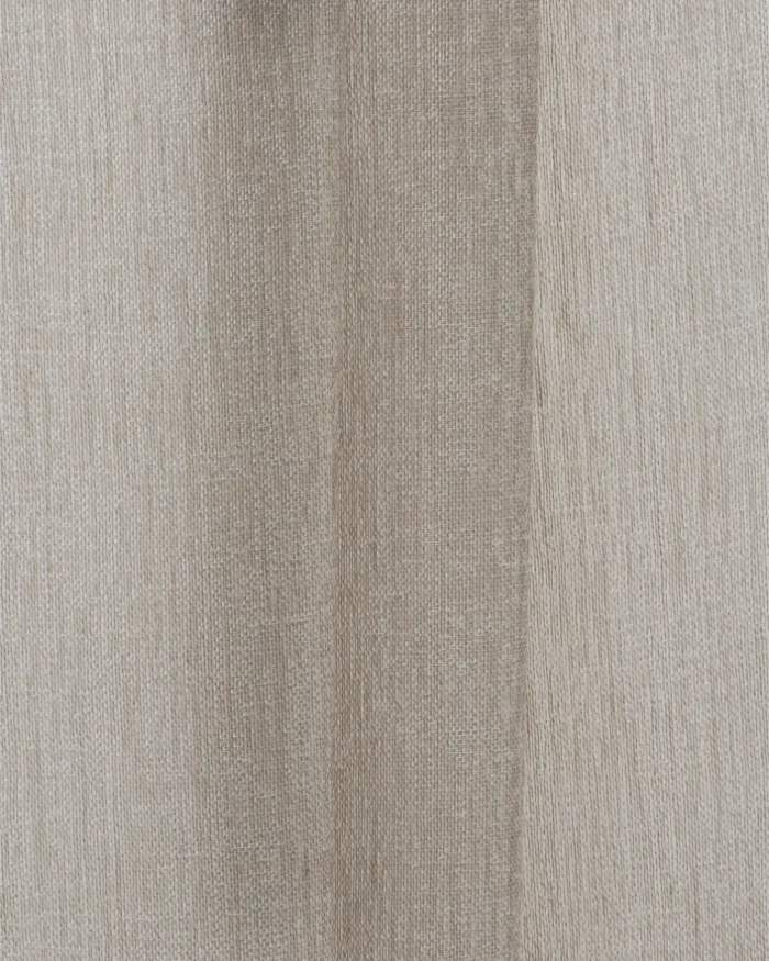 Zara Textured Sheer Ripple Fold Curtains - Buff - Image 2