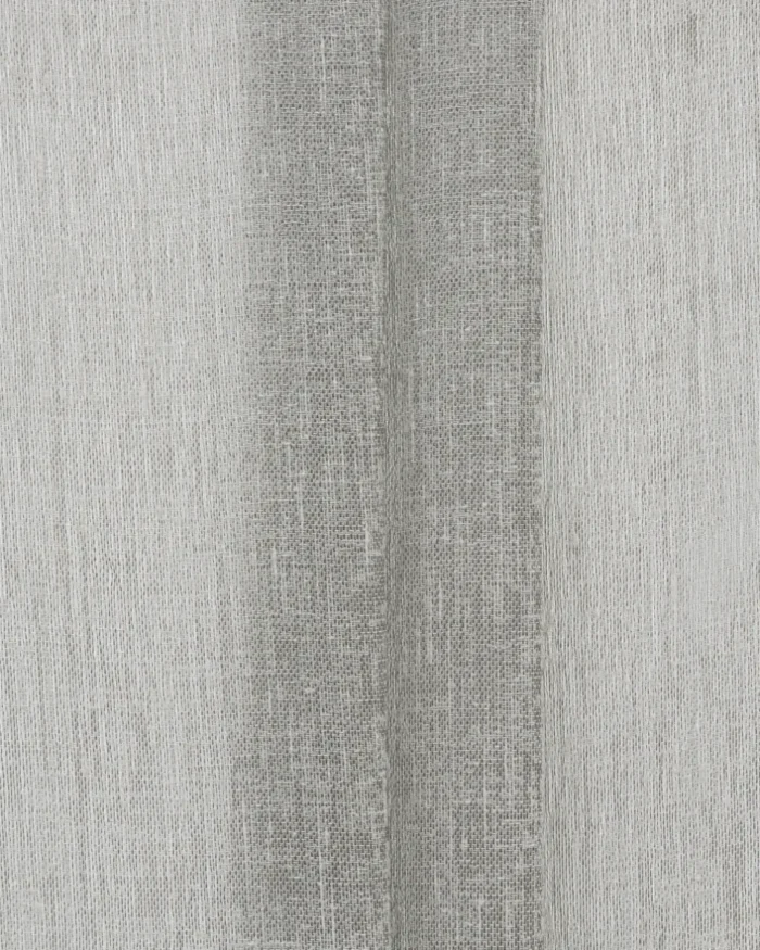 Zara Textured Sheer Ripple Fold Curtains - Silver Gray - Image 2