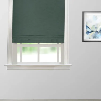Monarch-Bottle-Green-Roman-Shade | Curtain Avenue