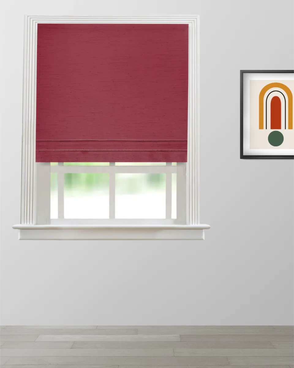 Monarch - Ruby Red Roman Shade Monarch-Ruby-Red-Roman-Shade | Curtain Avenue