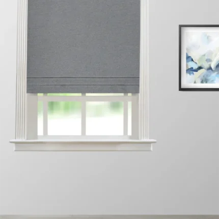 Monarch-Slate-Gray-Roman-Shade | Curtain Avenue