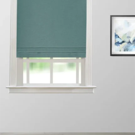 Monarch-Teal-Green-Roman-Shade | Curtain Avenue