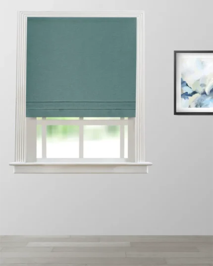 Monarch-Teal-Green-Roman-Shade | Curtain Avenue