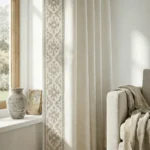 Accessories | Bloom Beige - Curtain Close up | Curtain Avenue