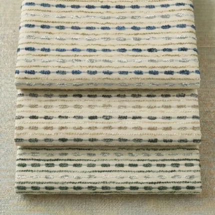 Bohemian-Knitted-Pattern-Beige-Blue-Color-Options | Curtain Avenue