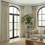 Bohemian-Knitted-Pattern-Beige-Gray-Curtains | Curtain Avenue