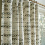 Bohemian-Knitted-Pattern-Green-Gray-Close-up-Curtains | Curtain Avenue