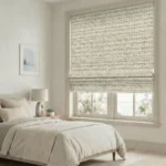 Bohemian-Knitted-Pattern-Green-Gray-Roman-Shade | Curtain Avenue