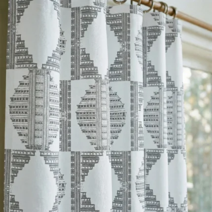 Carol-Abstract-Pattern-Ash-Gray-Close-up-Curtains | Curtain Avenue