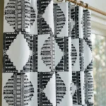 Carol-Abstract-Pattern-Black-White-Close-up-Curtains | Curtain Avenue