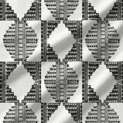 Carol-Abstract-Pattern-Black-White-Regular | Curtain Avenue