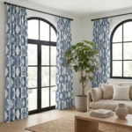 Carol-Abstract-Pattern-Blue-White-Curtains | Curtain Avenue