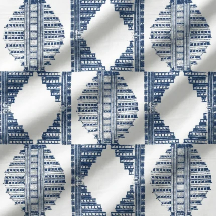 Carol-Abstract-Pattern-Blue-White-Regular | Curtain Avenue