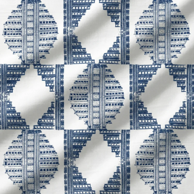 Carol-Abstract-Pattern-Blue-White-Regular | Curtain Avenue
