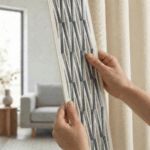 Cirque Slate Blue - Close up | | Curtain Avenue