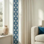 Daphne Mid Blue - Curtain Close up | | Curtain Avenue