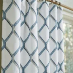 Doris-Diamond-Pattern-Blue-Close-up-Curtains | Curtain Avenue