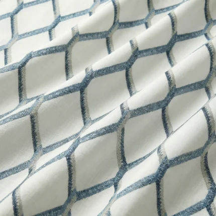 Doris-Diamond-Pattern-Blue-Regular | Curtain Avenue