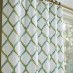 Doris-Diamond-Pattern-Lime-Close-up-Curtains | Curtain Avenue