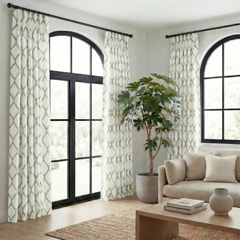Doris-Diamond-Pattern-Lime-Curtains | Curtain Avenue