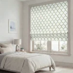 Doris-Diamond-Pattern-Lime-Roman-Shade | Curtain Avenue