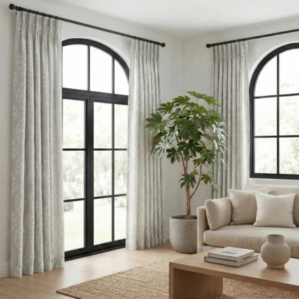 Hailey-Damask-Patterned-Natural-Curtains | Curtain Avenue