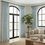 Hailey-Damask-Patterned-Sky-Blue-Curtains | Curtain Avenue
