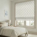 Lilian-Modern-Wave-Patterned-Coral-Roman-Shade | Curtain Avenue