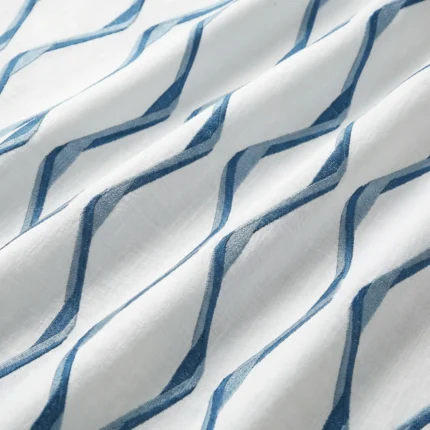 Lilian-Modern-Wave-Patterned-Navy-Regular | Curtain Avenue