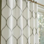 Lucy-Embroiderd-Trellis-Ash-Gray-Close-up-Curtains | Curtain Avenue