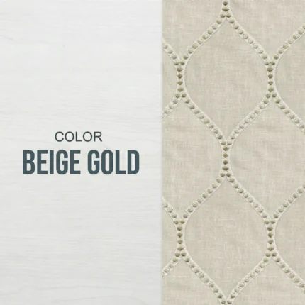 Lucy-Embroiderd-Trellis-Beige-Gold-Intro | Curtain Avenue