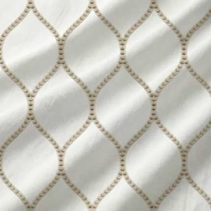 Lucy-Embroiderd-Trellis-Flax-Regular | Curtain Avenue