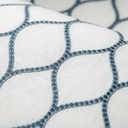 Lucy-Embroiderd-Trellis-Navy-White-Regular | Curtain Avenue