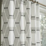 Maria-Honeycomb-Pattern-Charcoal-Close-up-Curtains | Curtain Avenue