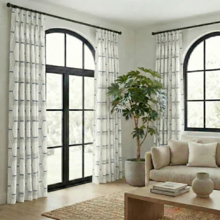 Maria-Honeycomb-Pattern-Mid-Blue-Curtains | Curtain Avenue