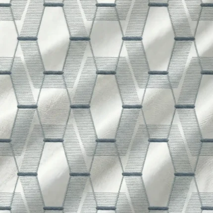 Maria-Honeycomb-Pattern-Mid-Blue-Regular | Curtain Avenue