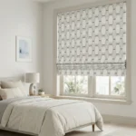 Maria-Honeycomb-Pattern-Mid-Blue-Roman-Shade | Curtain Avenue