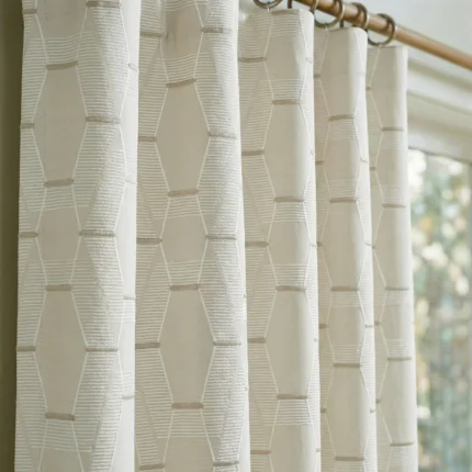 Maria-Honeycomb-Pattern-Natural-Close-up-Curtains | Curtain Avenue