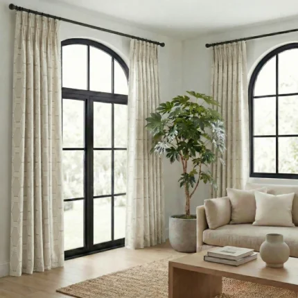 Maria-Honeycomb-Pattern-Natural-Curtains | Curtain Avenue